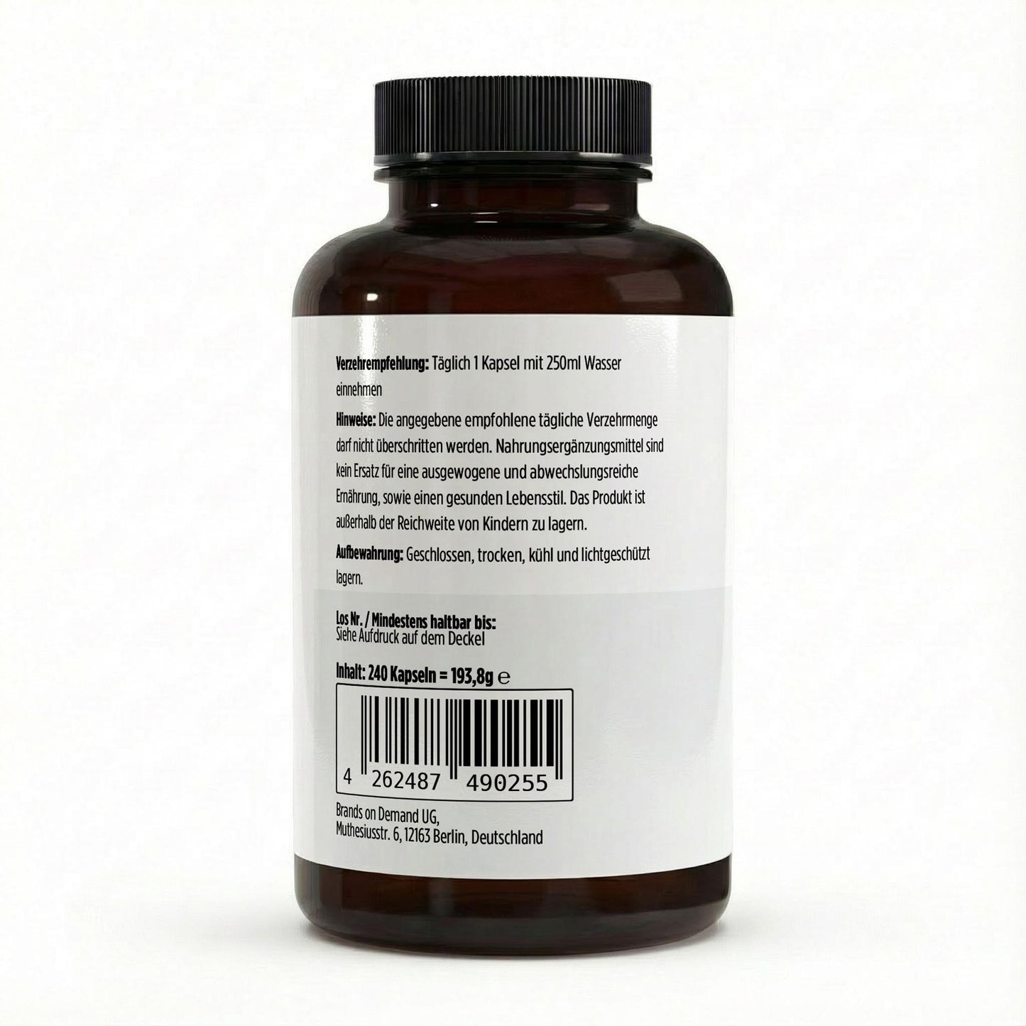 Gepuffertes Vitamin C 500mg + Magnesium - 240 Kapseln