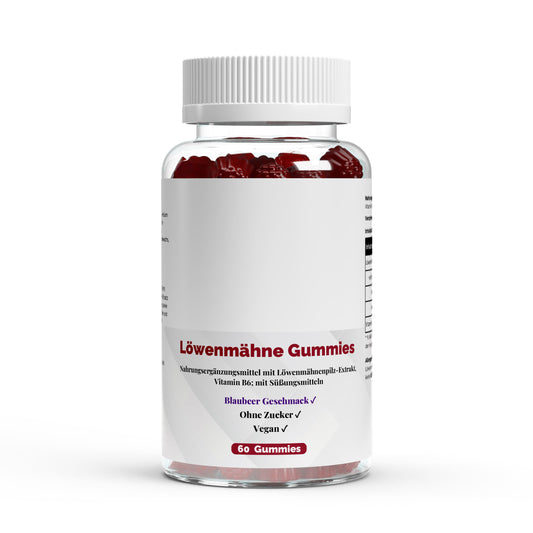 Löwenmähne + Vitamin B6 Gummies - 60 Stk.