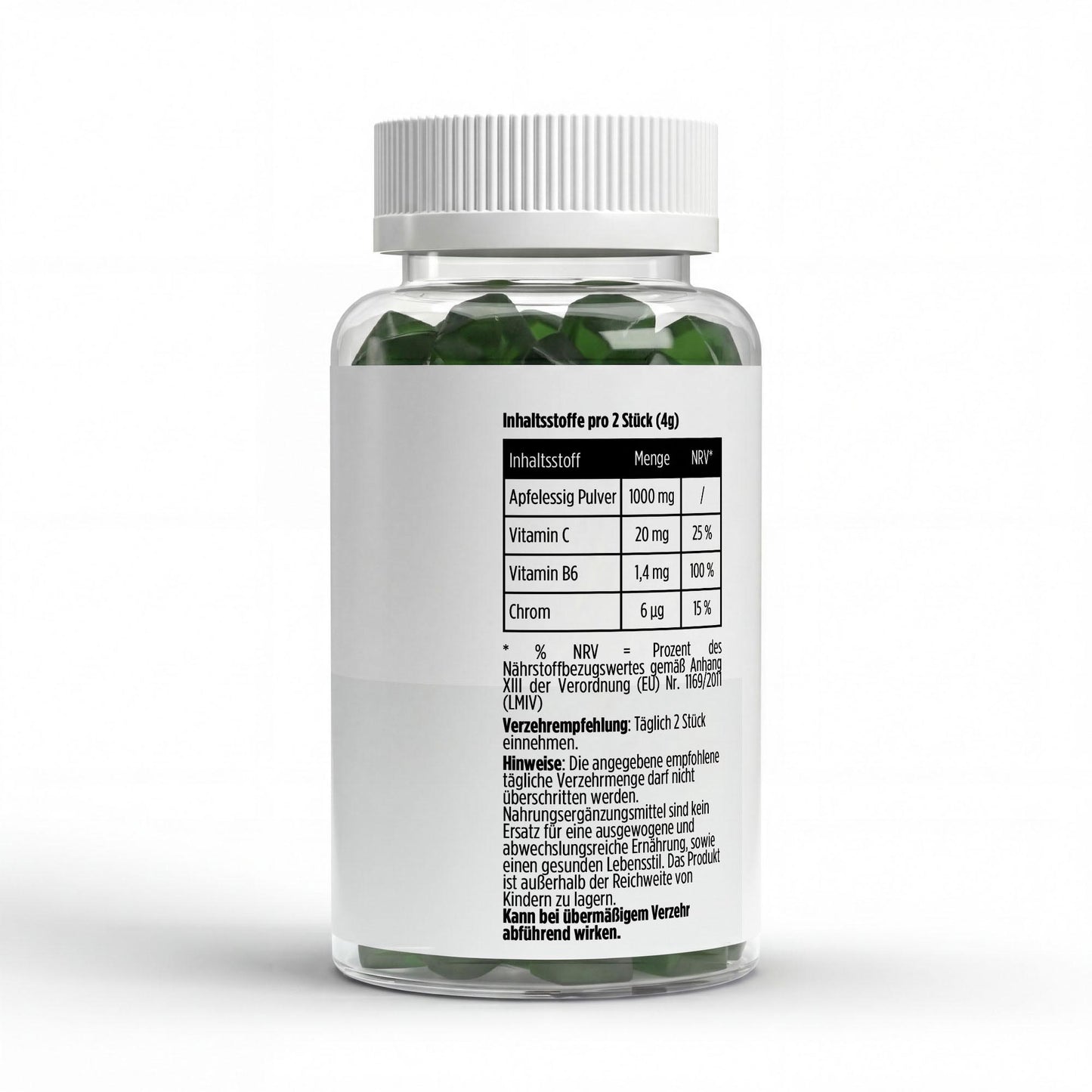 Apfelessig + C + B6 + Chrom Gummies - 60 Stk